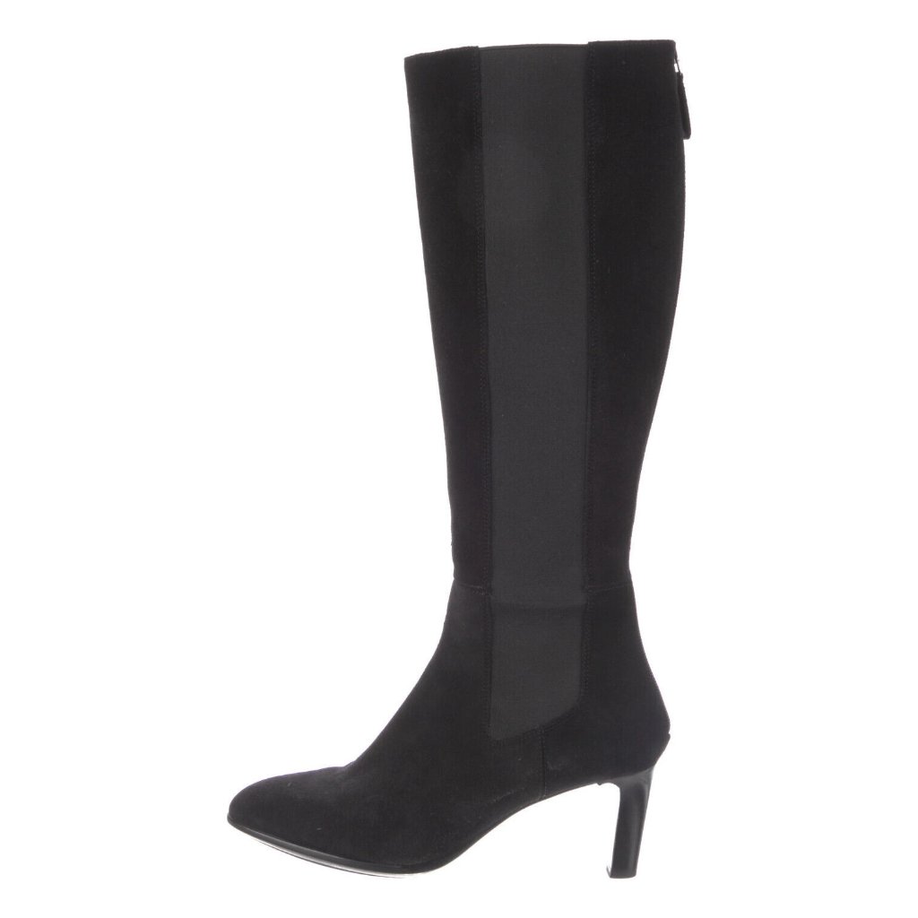 New! Aquatalia Dahliana Stretch Tall Suede Knee-High Boots Black 8.5 Dd316
